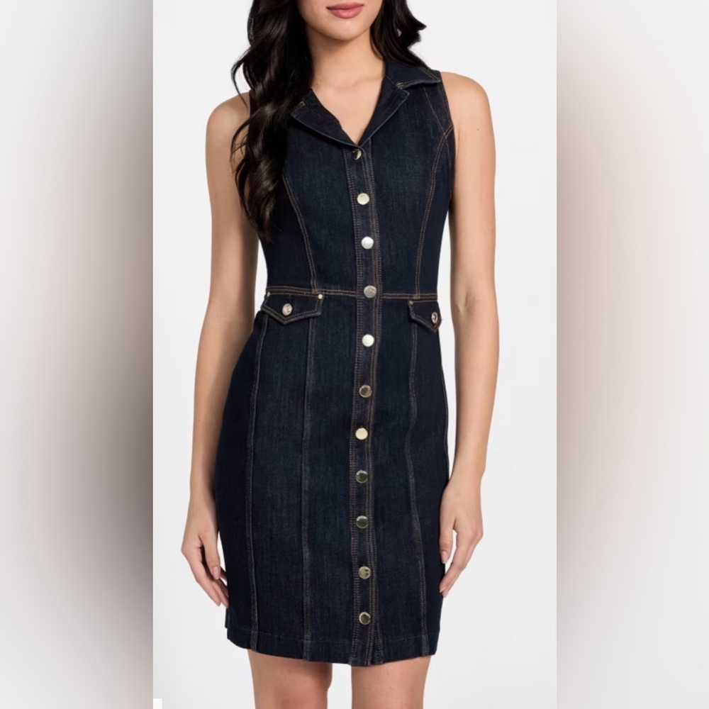 Guess Denim Button-Down Dress